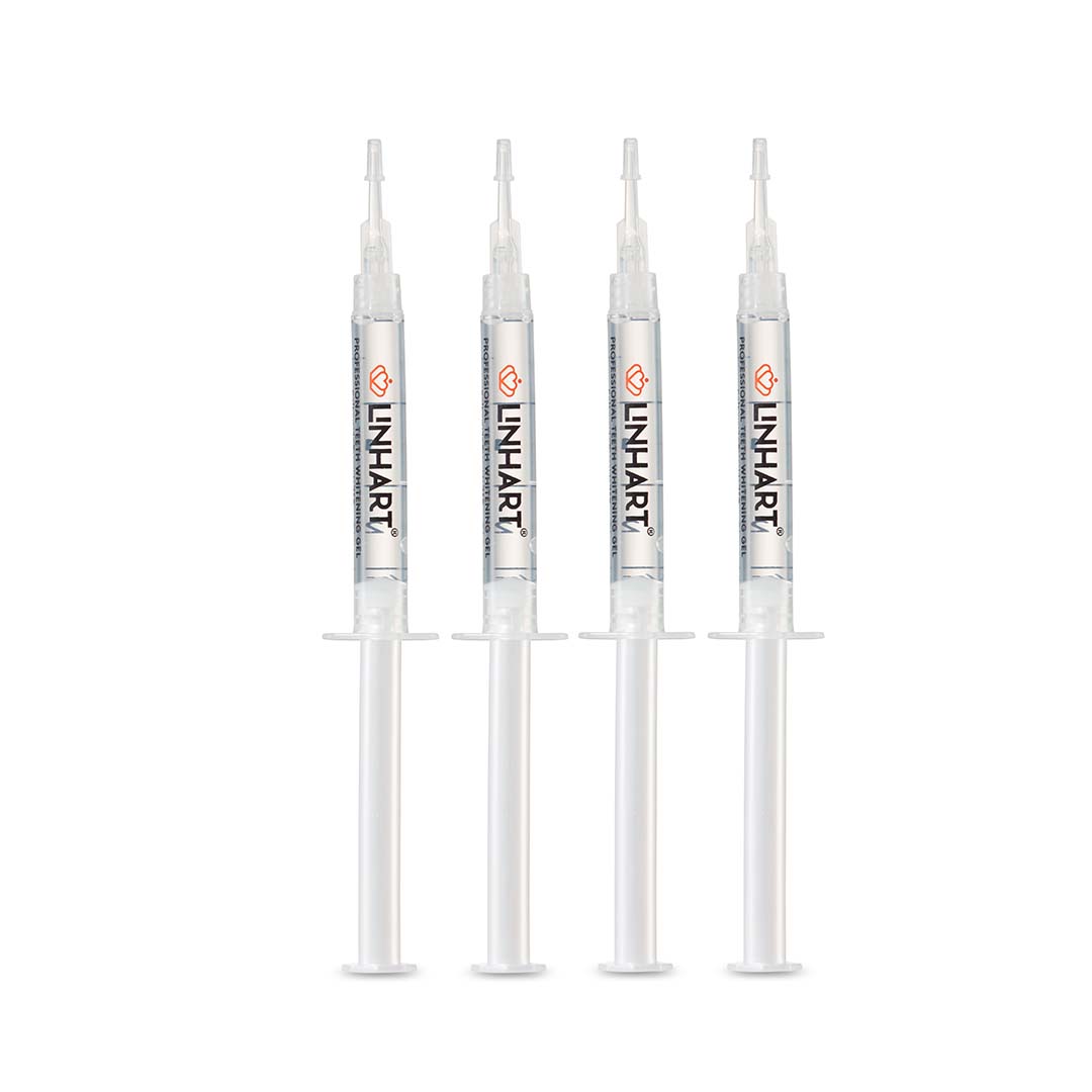 4 Pack: Professional Whitening Gel Syringe Refills